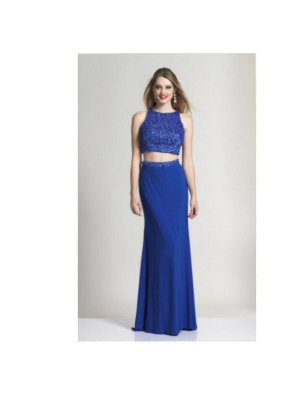 Dave & Johnny 2pc Dress 2332 Size 1/2 Sapphire